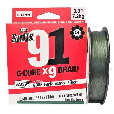 Sufix 91 G-Core Braid Low Vis Green