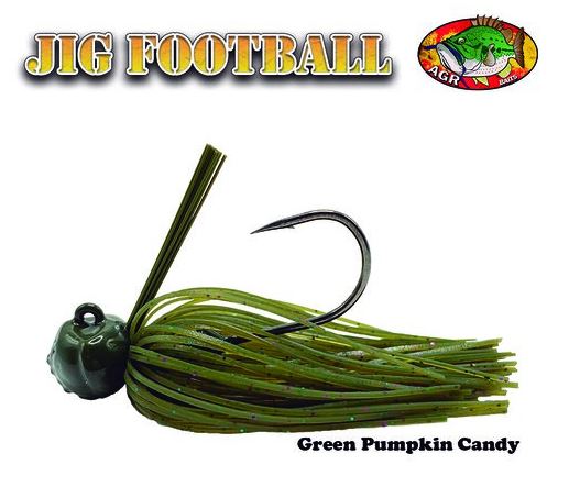 AGR Baits Football Jig - Green Pumpkin Candy