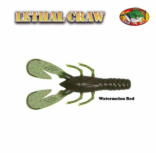 AGR Baits Lethal Craw - Watermelon Red