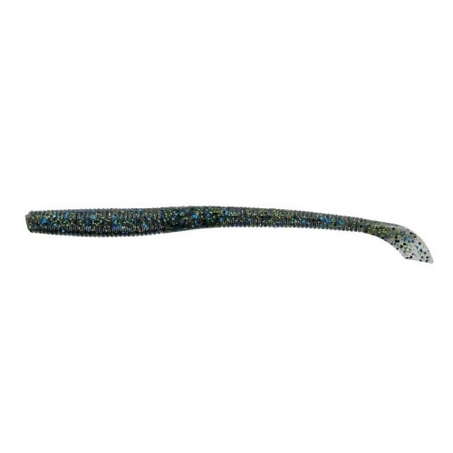 Gary Yamamoto Kut Tail Worm 214 Smoke Black Blue Chartreuse