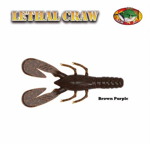 AGR Baits Lethal Craw - Brown Purple