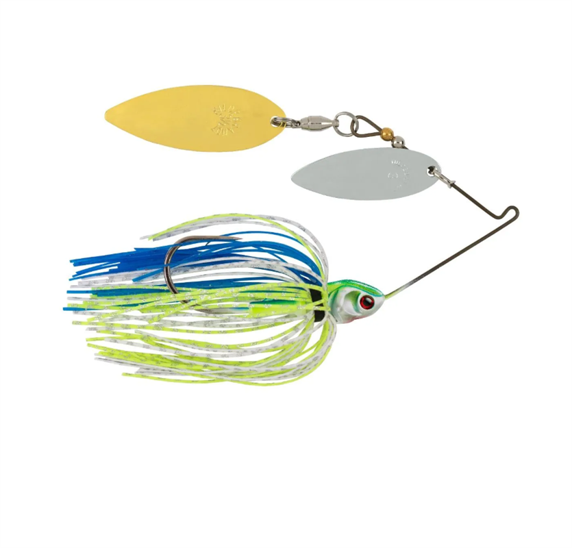 Spinnerbait Booyah Covert Finesse DW - NGW730 Wht Chart Blue - DBL Wil Nkl/Gld
