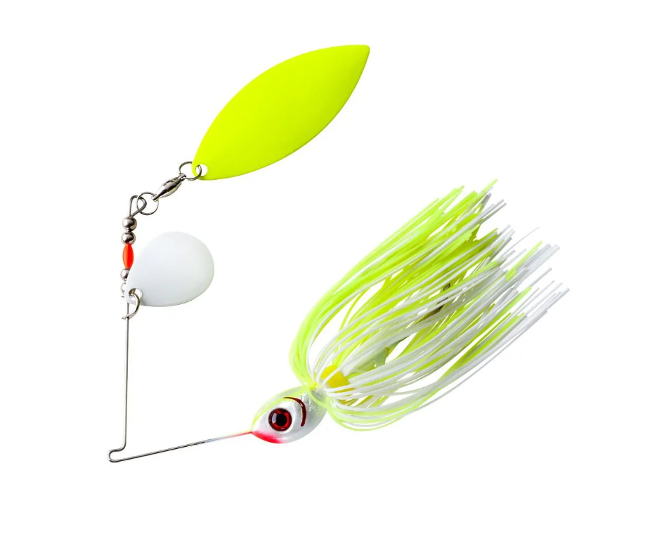 Spinnerbait Booyah Glow Blade Colorado Willow - 616 White Chartreuse