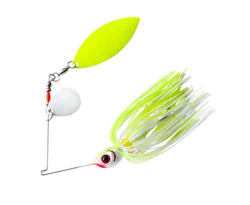 Spinnerbait Booyah Glow Blade Colorado Willow - 616 White Chartreuse