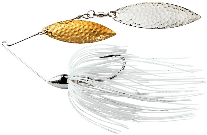 War Eagle Spinnerbait Hammered Nickel Frame DW - NWH01S White Silver