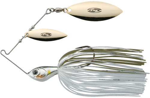 Imakatsu Spinnerbait Zink Mini Super Blade TG - 025 Plated Green Back Sweetfish