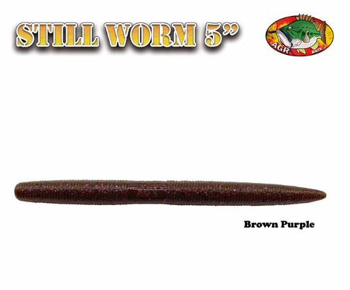 AGR Baits Still Worm - Brown Purple