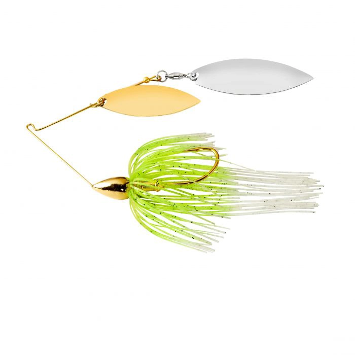War Eagle Spinnerbait Gold Frame DW - GW02 White Chartreuse
