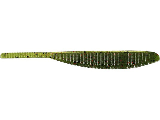 Gary Yamamoto Shad Shape Worm - 208 Watermelon Black & Red Flake