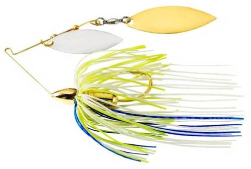 War Eagle Spinnerbait Screamin Eagle Gold Frame DW - SEGW36 White Chartreuse Blue