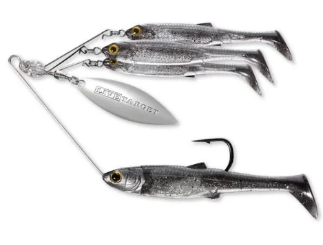 Livetarget Baitball Spinner Rig - 850 Smoke/Silver