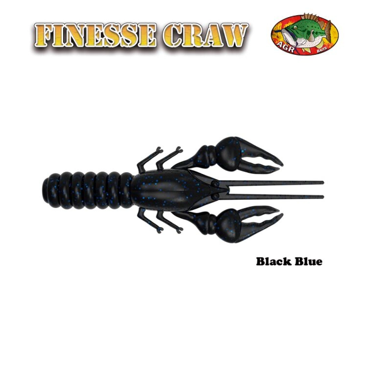 AGR Baits Finesse Craw - Black Blue