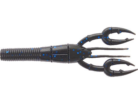 Gary Yamamoto Crawdad 5" 3-10-021 Black W/LG Blue FLK