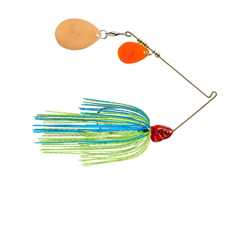 Spinnerbait Booyah Covert Double Colorado - OCC725 Blue Chart Red Head - DBL Colorado Orange/Copper