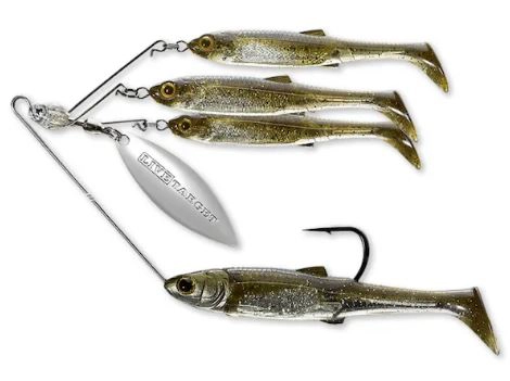 Livetarget Baitball Spinner Rig - 852 Green Pumpkinseed/Silver