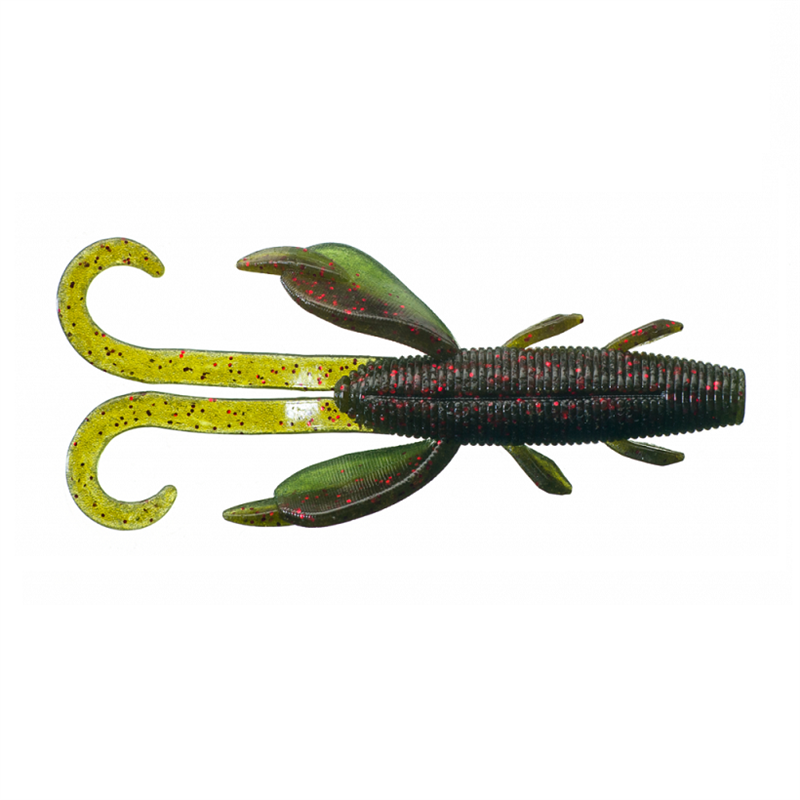 3.5" FA Hog J125-07-925 Green Pumpkin w/ Red Flakes