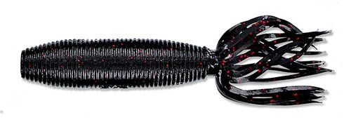 Gary Yamamoto Fat Ika - 051 Black w/ small Red Flake