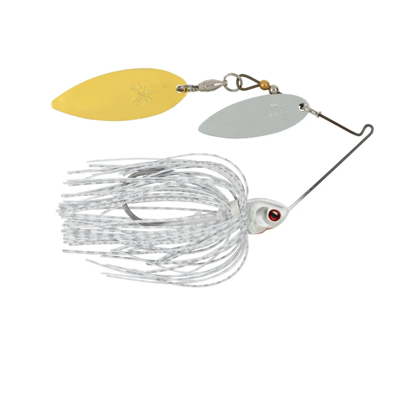 Spinnerbait Booyah Covert Finesse DW - NGW728 Wht Slvrscl/Prl Hd - DBL Wil Nkl/Gld