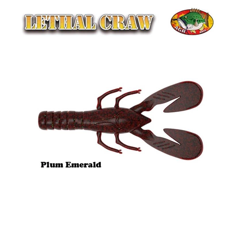 AGR Baits Lethal Craw - Plum Emerald