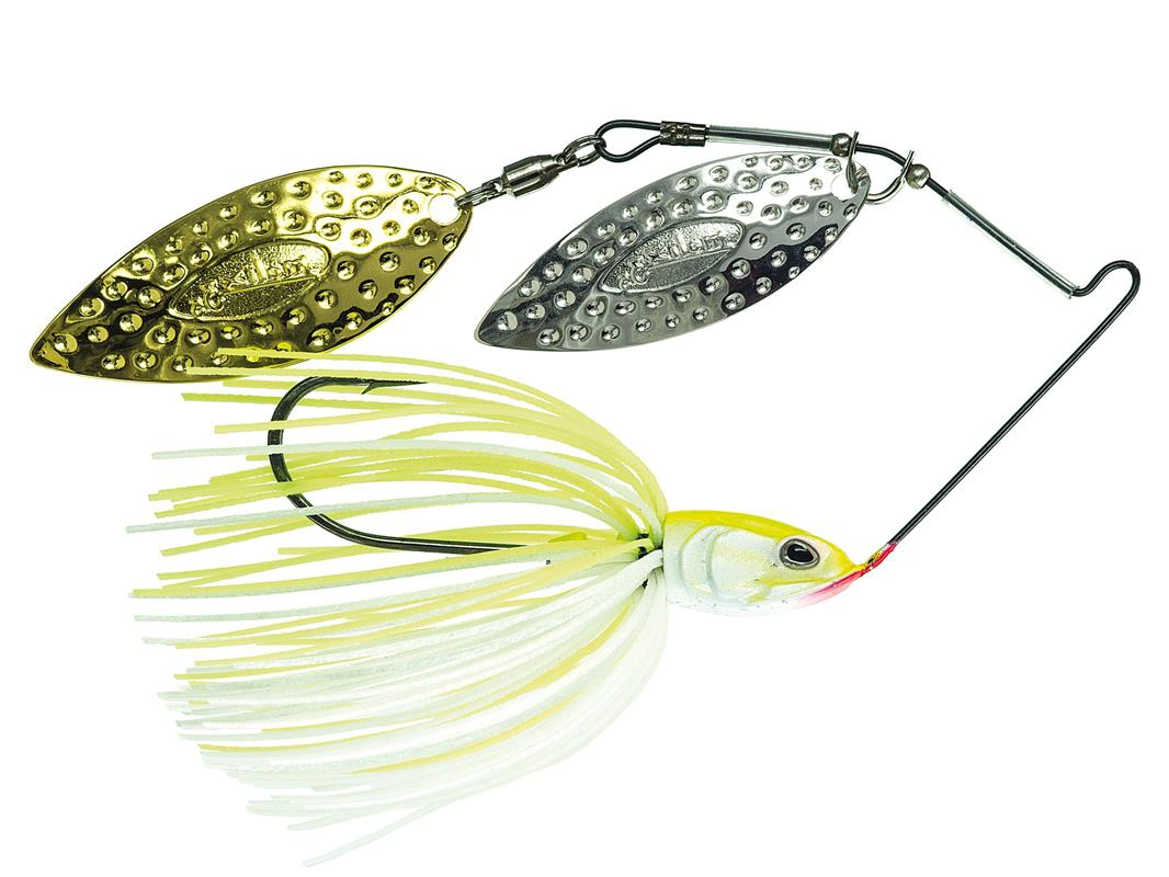 Molix Spinnerbait Lover Titanium - 02 White Chartreuse DBL Wil Slv/Gld