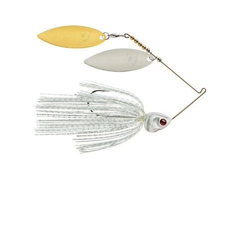 Spinnerbait Booyah Covert DW - NGW728 Wht Slvrscl/Prl Hd - DBL Wil Nkl/Gld
