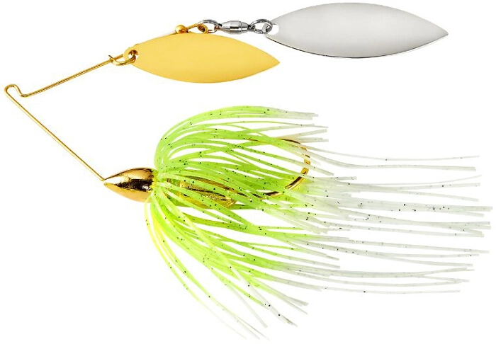 War Eagle Spinnerbait Screamin Eagle Gold Frame DW - SEGW02 White Chartreuse