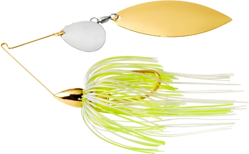 War Eagle Spinnerbait Gold Frame TW - GT16 Hot White Chartreuse