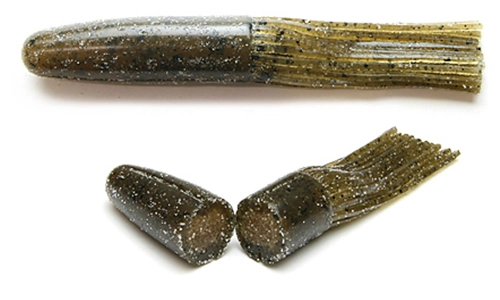 Amostra salty core tube 4.25'' Green Pumpkin P.P 101