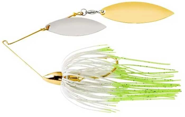 War Eagle Spinnerbait Gold Frame DW - GW25 Hot White Shad