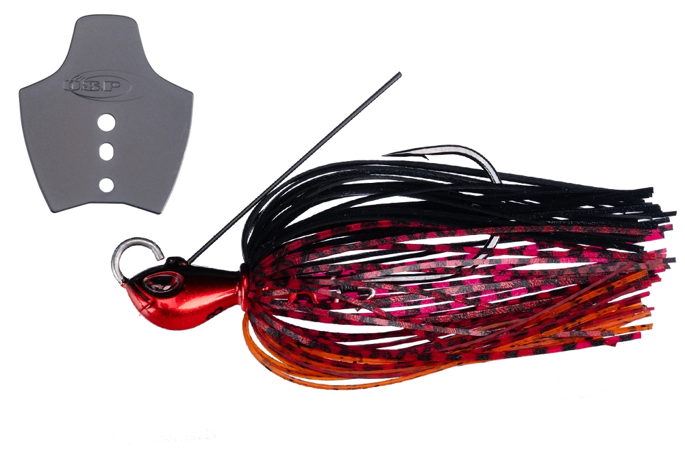 OSP Chatterbait Metal Blade Jig - BJ57 Red Black