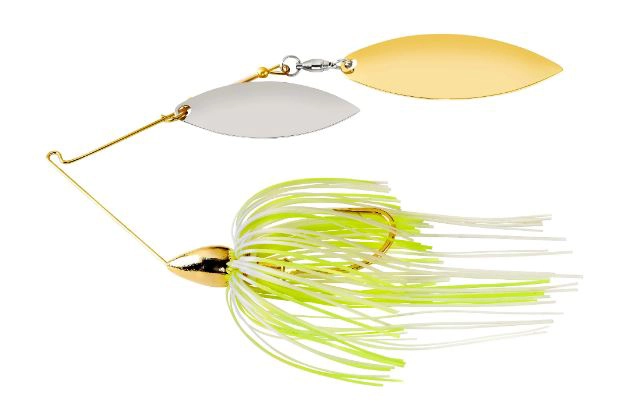 War Eagle Spinnerbait Gold Frame DW - GW16 Hot White Chartreuse