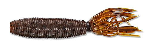 Gary Yamamoto Fat Ika - 286 Dark Pumpkim w/ lg Black