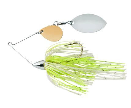 War Eagle Spinnerbait Nickel Frame Finesse Colorado/Turtleback - White Chartreuse
