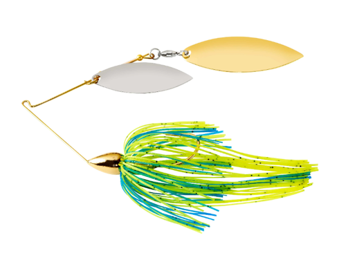 War Eagle Spinnerbait Gold Frame DW - GW28 Chartreuse Blue