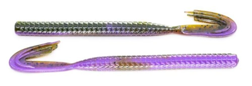 Googan Blazin’ Worm - Green Pumpkin Purple