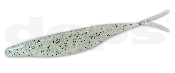 Deps Sakamata Shad - 125 Clear Pepper & Neon Flakes