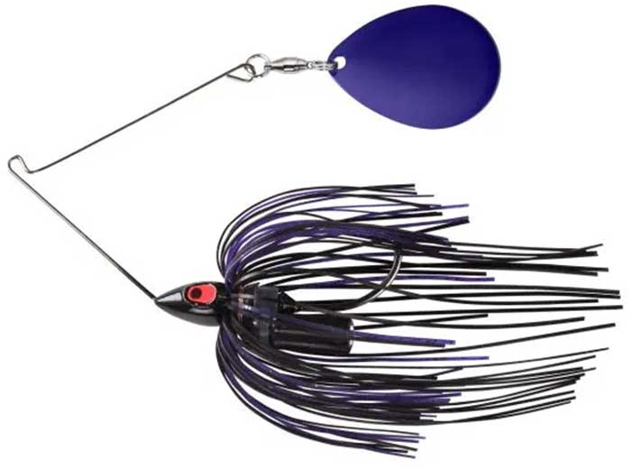War Eagle Spinnerbait Night Time Painted Head Single Colorado -  PSP56 Black Purple - Purple Nickel