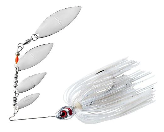 Booyah Spinnerbait Super Shad Quad Blade - 609 Pearl Shiner