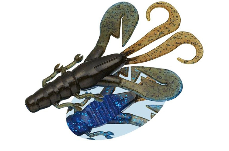 Evergreen Double Motion - 61 Green Pumpkin/Blue Craw