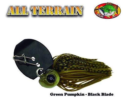 AGR Baits Chatterbait All Terrain - Green Pumpkin/Black Blade