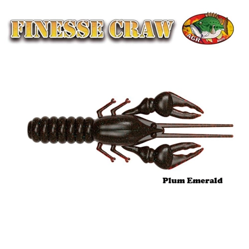 AGR Baits Finesse Craw - Plum Emerald