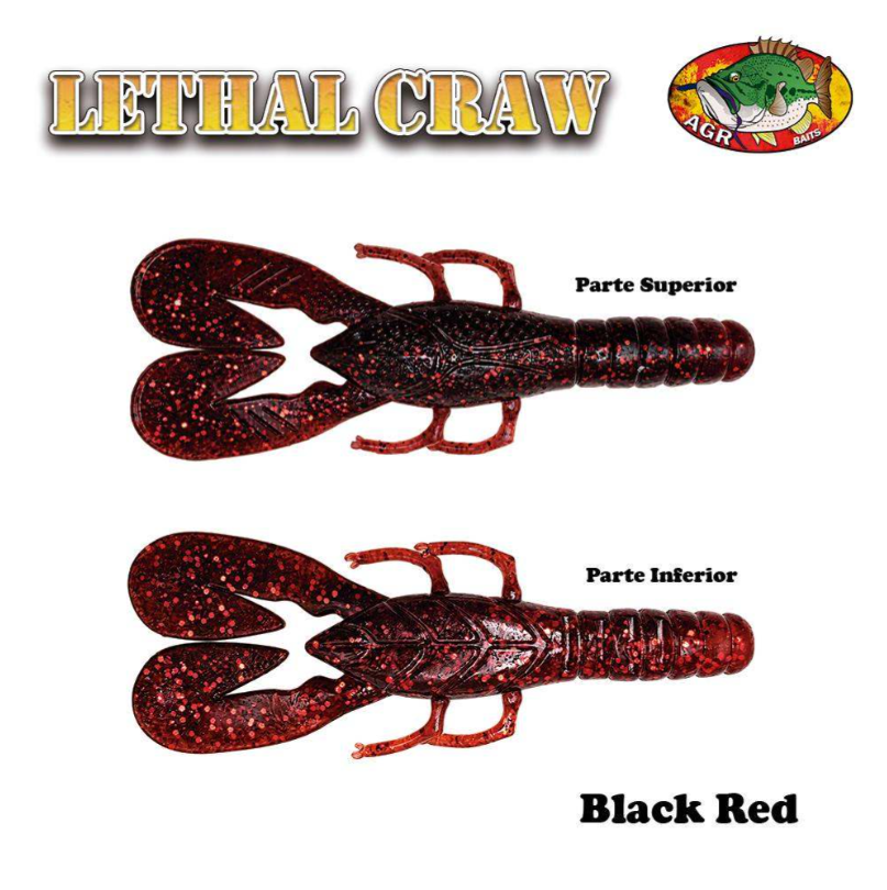 AGR Baits Lethal Craw - Black Red