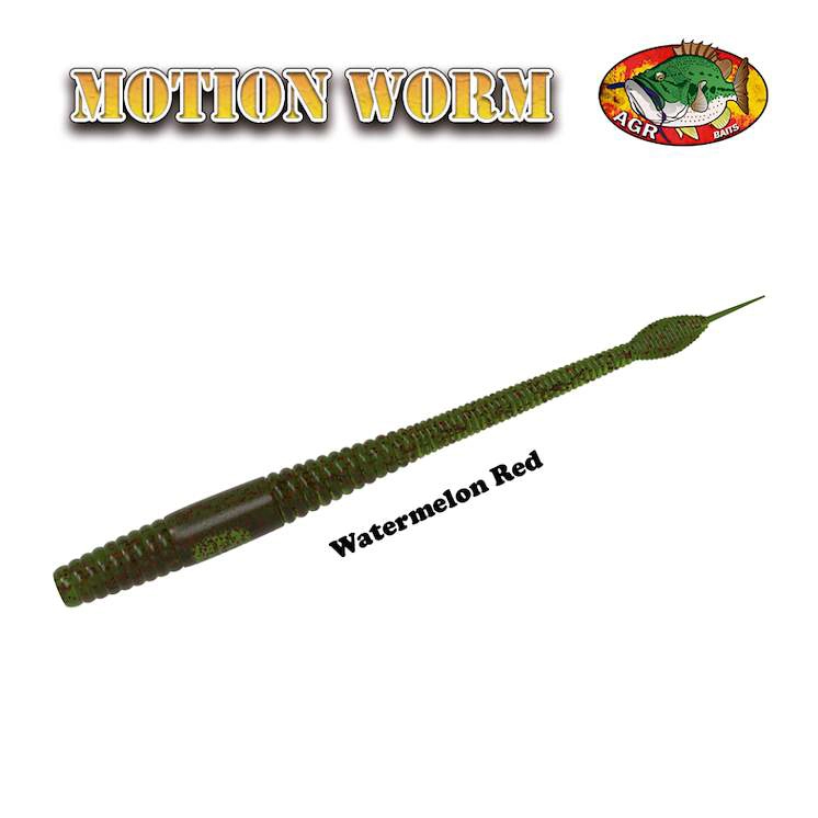 AGR Baits Motion Worm - Watermelon Red