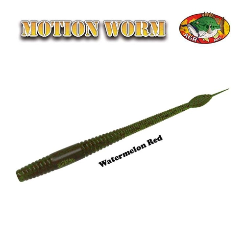 AGR Baits Motion Worm - Watermelon Red
