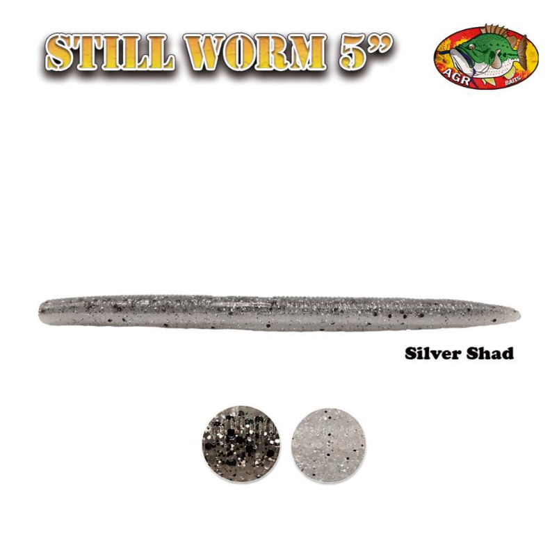 AGR Baits Still Worm - Silver Shad