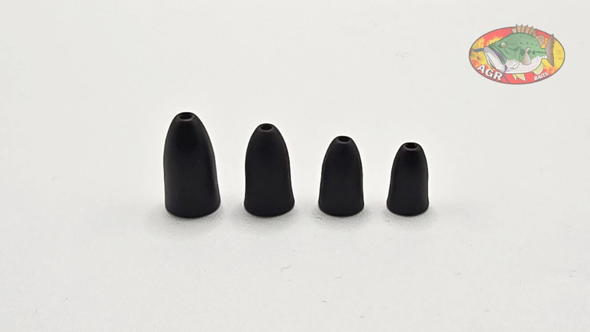 AGR Baits Tungsten Bullet - Texas & Carolina Matt Black