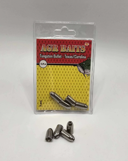AGR Baits Tungsten Bullet - Texas & Carolina Silver
