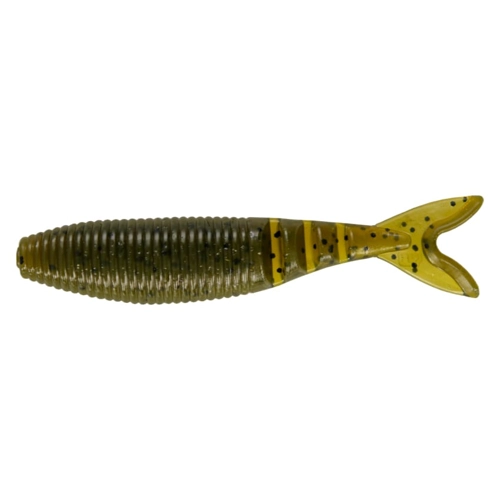 Gary Yamamoto Zako Slim - 297 Green Pumpkin/Black Flk