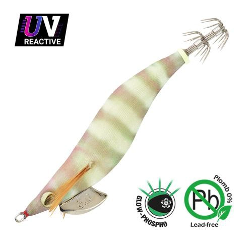 Palhaço Sakura Stingray Soft Squid Jig - Glow Natural Shrimp