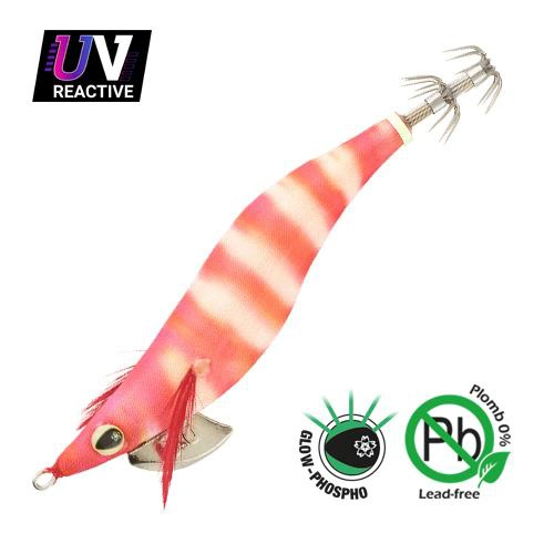 Palhaço Sakura Stingray Soft Squid Jig - Glow Red Shrimp